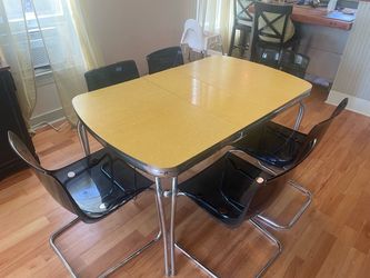 Vintage Formica and Chrome Dining Table