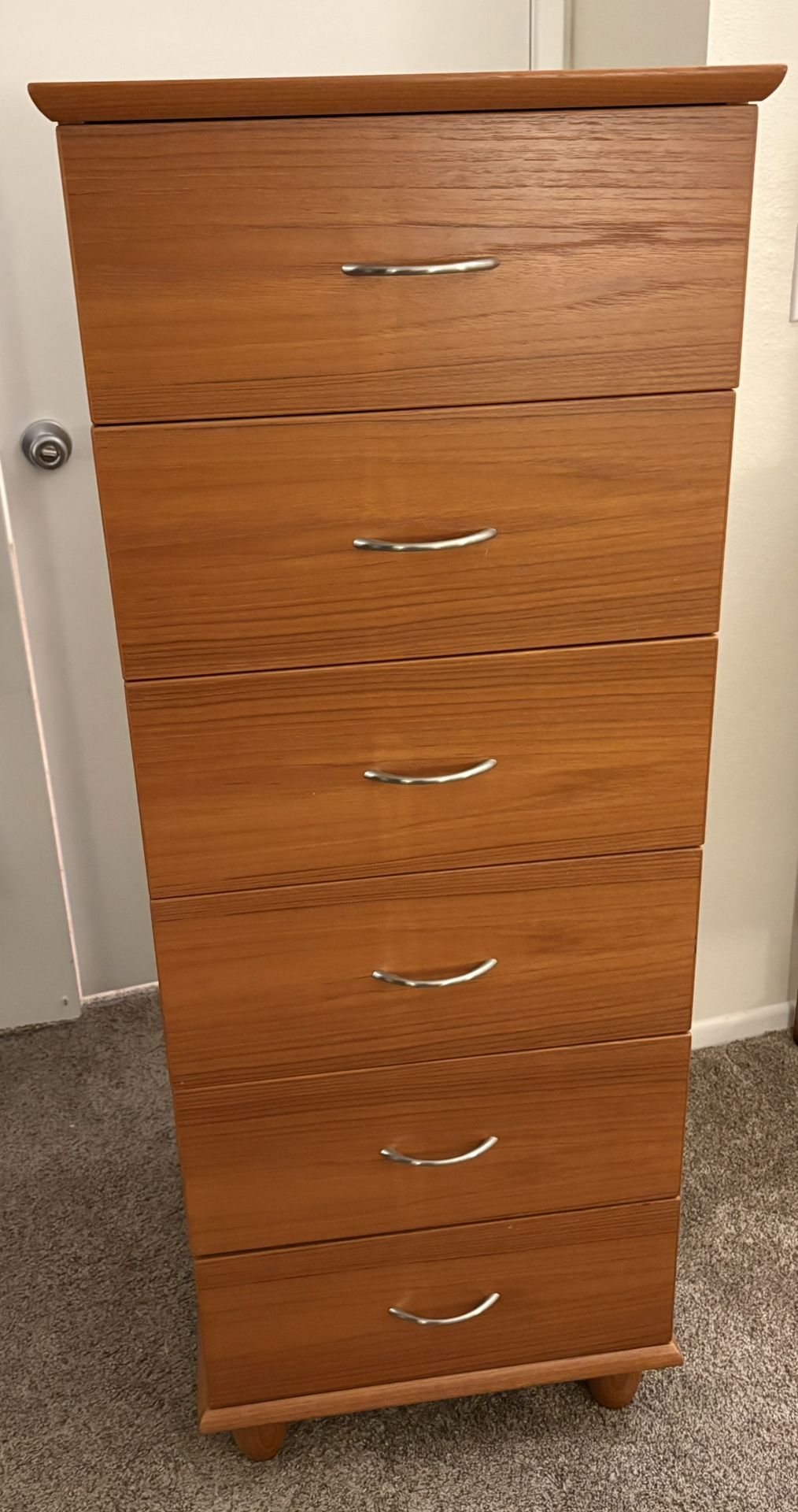 Danish solid wood six-drawer dresser