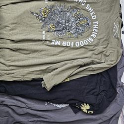 3 Grunt Style T-shirts Size 4XL Big And Tall Bundle Black Gray Military Green