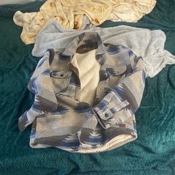 Jachs New York Taupe Aztec Wool Blend Shirt Jacket