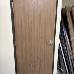 Solid Door, Fire Rated 1 Hour, ADA Approved, Metal Frame.   (PICK UP ONLY )