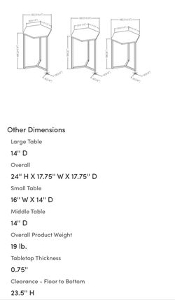 Corner tables