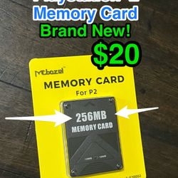 💾 Brand New PS2 Memory Card 256MB High Capacity Save Storage 🎮