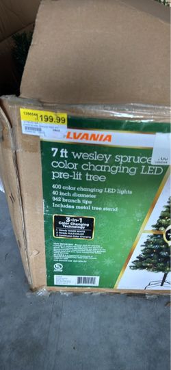 Sylvania 7ft Wesley Spruce Color Changing LED Pre-Lit Tree