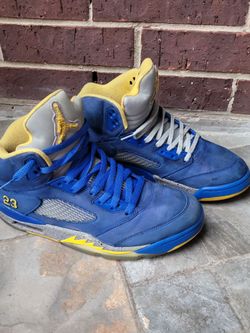 Size 10 Jordan blue yellow well worn