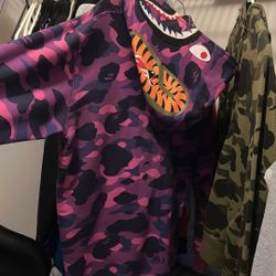 Shark Face Purple Bape 