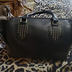 Black Gold Studded Purse