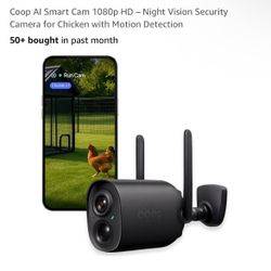 Coop AI Smart Cam 1080p HD – Night Vision Security Camera for Chicken with Motion Detection