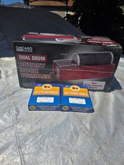 DUAL DRUM ROTARY ROCK TUMBLER NUEVO $$$ 30