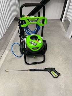 Greenworks electric power washer + washer spray gun