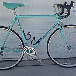 Vintage Bianchi full dura ace road bike.