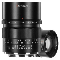 BRAND NEW: (SEALED IN BOX) — 7artisans 75mm F1.4 Camera Lens FOR SONY E MOUNT CAMERAS