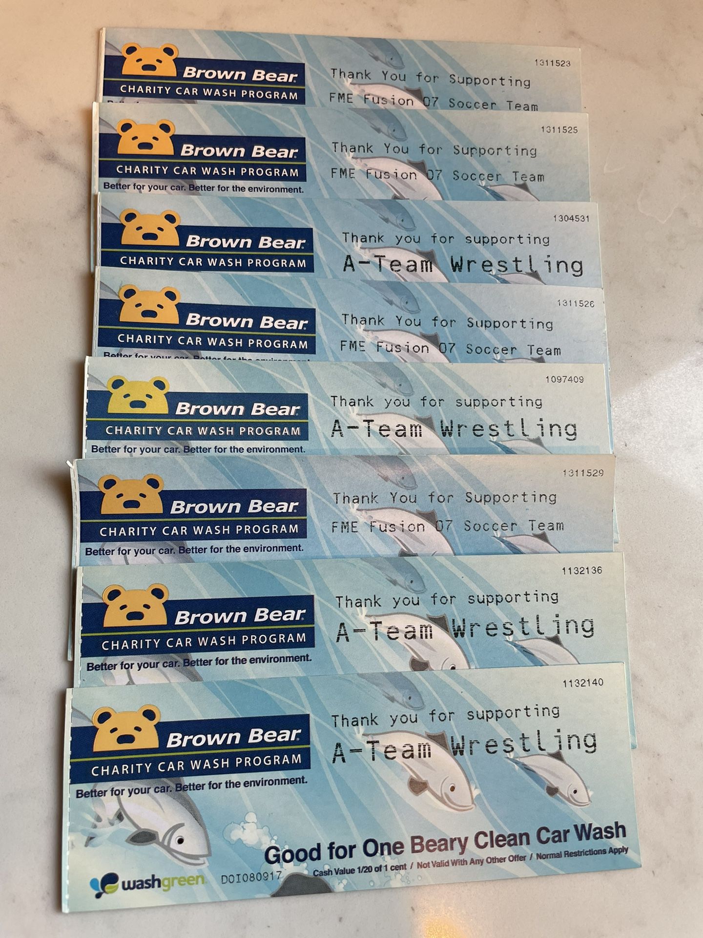 Brown Bear Beary Clean Car Wash Vouchers