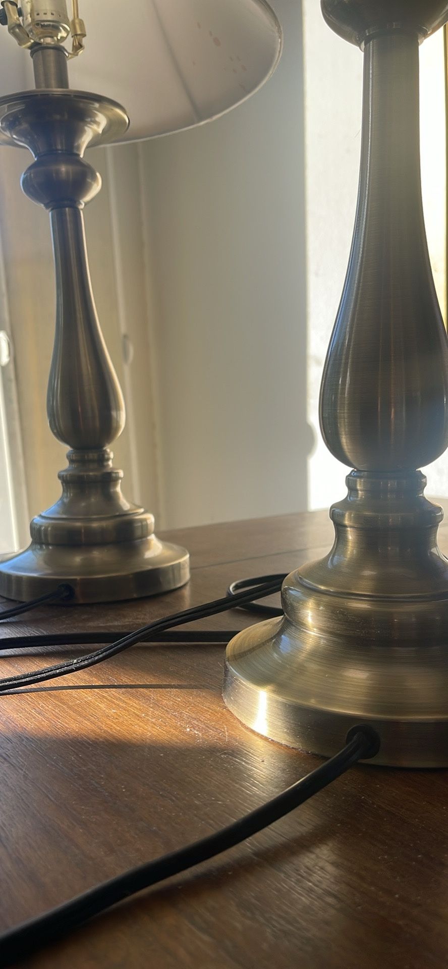 2 27” Candle Stick lamp 6.5” base