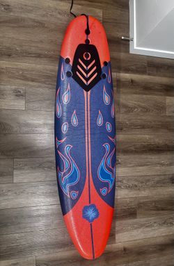 6 Foot Foam Surfboard Giantex With Leash (Watertight, 6’0)