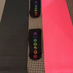 Yoga Mats (2) With Sling Carry Bag