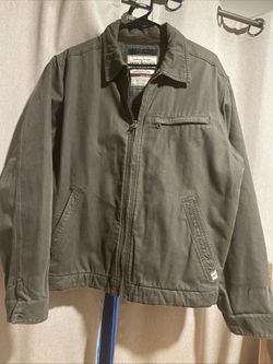 Vintage Abercrombie & Fitch Detroit Jacket Work Sz S Canvas army khaki 