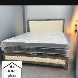 Queen Package Deal Included Bed Frame, Mattress & Boxspring Only $349 🚨