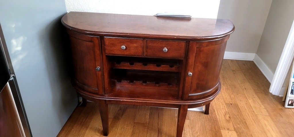 Wood Buffet / Sideboard / Wine Cabinet – $85 (or best offer)
