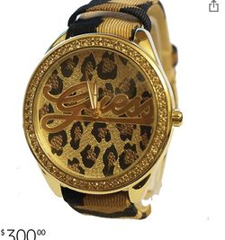 Guess Gold Leopard Print 25th Anniversary Watch