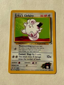 Pokemon Erika's Clefairy - Gym Heroes (G1) wotc - NM