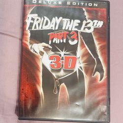 Friday the 13th Part 3- 3-D Deluxe Edition DVD 2 Pairs of 3-D Glasses Rated R Horror Widescreen #collectible #cultclassic #jasonvorhees #fridaythe13th