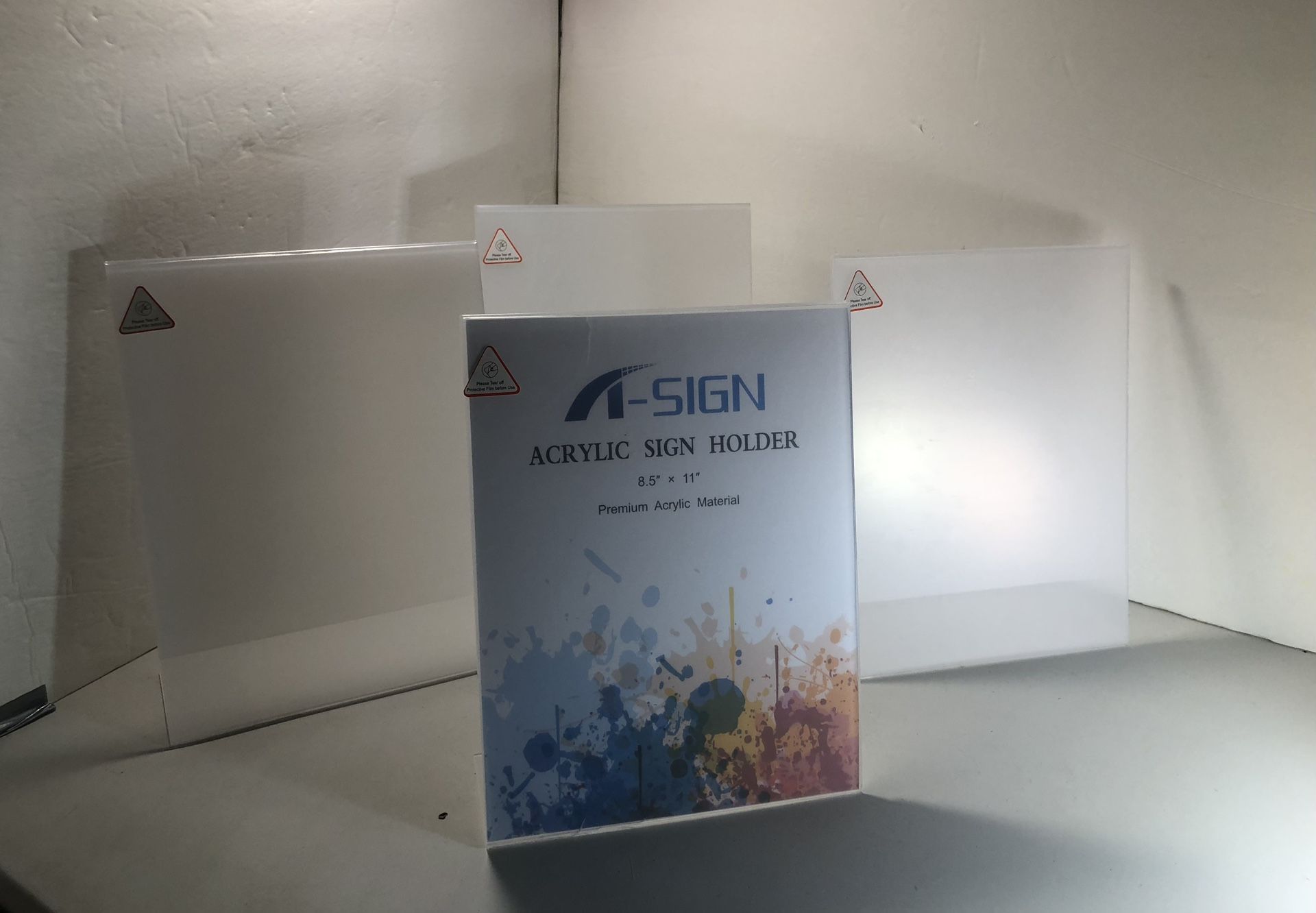 Acrylic Sign Holder, Slant Back Sign Holder Vertical Clear Sign Display