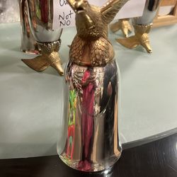 Liquor goblets-golden eagle silver