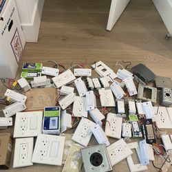 assorted electrical outlets and switches