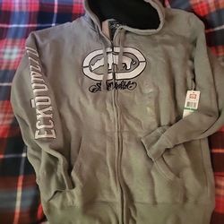 VINTAGE MARCK ECKO  DESINGNED HOODED  SEWATSHIRT SIZE (L)
