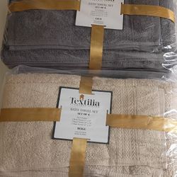 New - Bath Towel Set Of 6