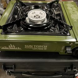 Olive Green Camping Stove! Butane Run Stove!