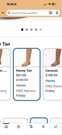 LifeStride Brinley Boots Honey Tan Size 6.5M
