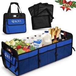 Cargo Storage,BCollapsible Car Trunk Organizer with Toolbar & 3 Anti-Slip Straps Car Trunk Storage Organizer No Bad Smell Compatible with SUV Car 