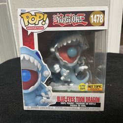 Funko #1478 Yu-Gi-Oh! Pop! Super Blue-Eyes Toon Dragon (Glow In The Dark)Vinyl Figure Hot Topic Exclusive