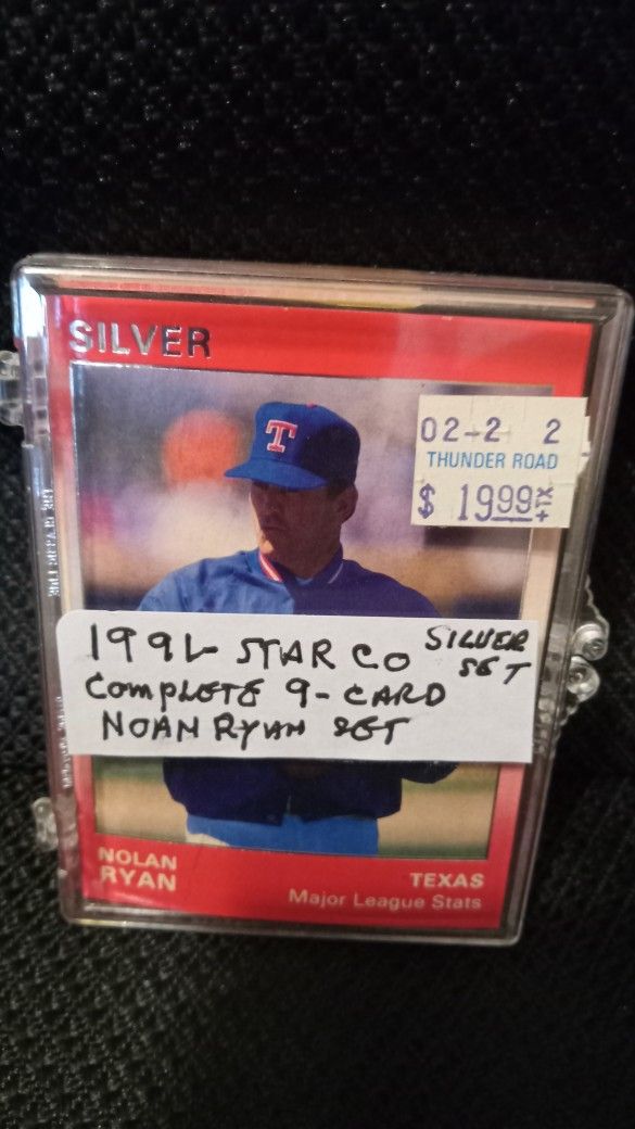 1991 Star Co. Nolan Ryan/2,000 Complete 9 Cards Silver Baseball Cards Set