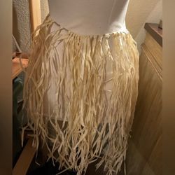 31x23” hula skirt unisex grass Hawaiian Halloween costume wrap tie 