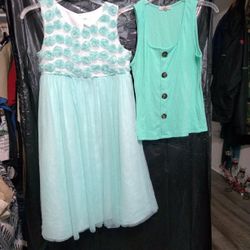 Sleeveless Girls Special Occasion Dress. XL 14 / 16.