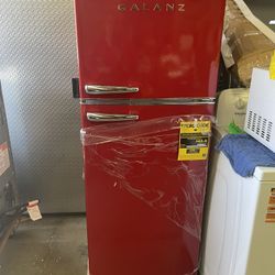 Top And Bottom Refrigerator Galanz Red