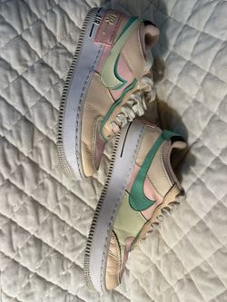 Nike Air Force 1 Shadow Women’s Sneakers Pastel Pink Green Multi Color