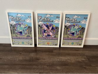 Pokémon Framed Poster Art - Dialga & Palkia