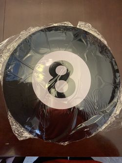 8 ball 16” metal round sign. Brand new