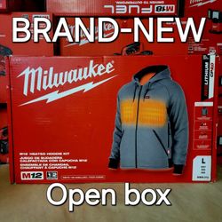 Men's Large M12 12-Volt Lithium-Ion Cordless Gray Heated Jacket Hoodie Kit