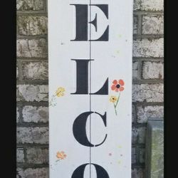 Hand made Outdoor Welcome Spring Time Summer time Holiday Custom order wood Seasonal Yard Street Entryway Garden Signs