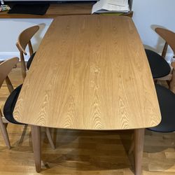 Mid Century Modern Tapered Table W/ Dining Chairs 