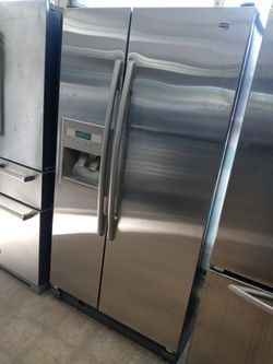 Maytag stainless steel side by side refrigerator - Free delivery