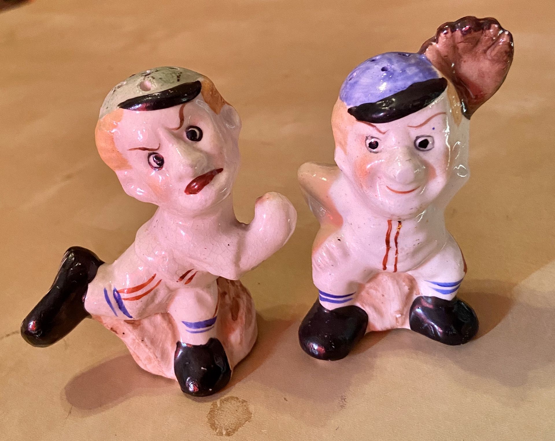 Vintage Baseball Salt & Pepper set MANY AVAILABLE