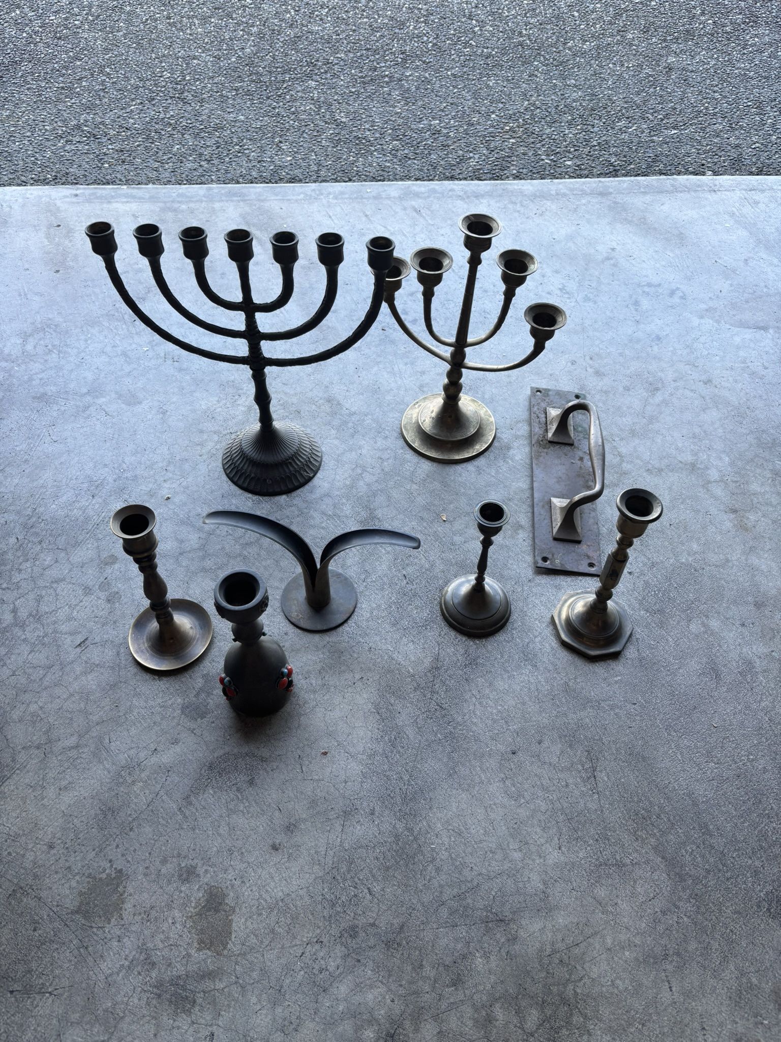 Vintage Brass Candleholders 