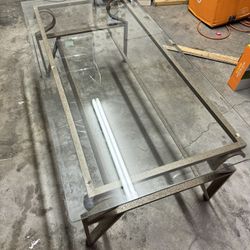 Glass End Tables And Coffee Table - Matching Set