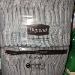 Men's Depends Briefs XL Fits Up To 44- Waist